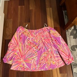 NWT Lilly Pulitzer Emma Knit Top. Print Amethyst.  Size Medium.